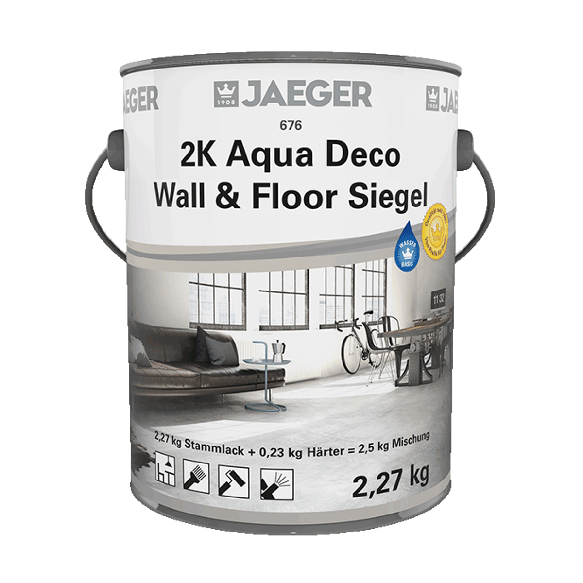 Jaeger 2K Aqua Deco Wall & Floor 2,27 kg 6760003-267 seidenmatt Siegel